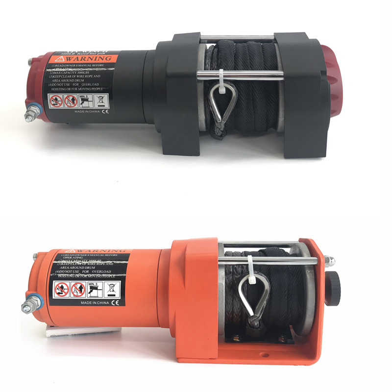 Atv Winch 3000Lb - 12v elektrikli vinç-3000lb Dyneema sentetik halat