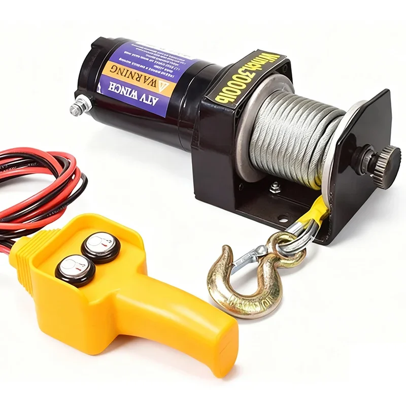 Atv Winch 3000Lb - 12V 24V Taşınabilir Elektrikli Vinç, Çelik