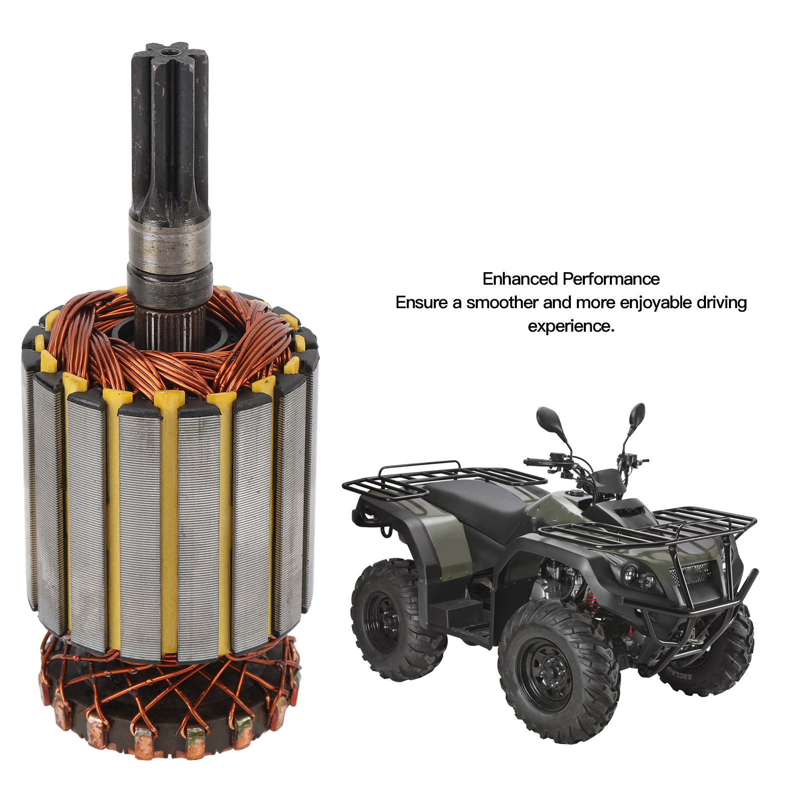 Atv Winch 3000Lb - DC12V Vinç Motoru Rotoru Metal Kolay