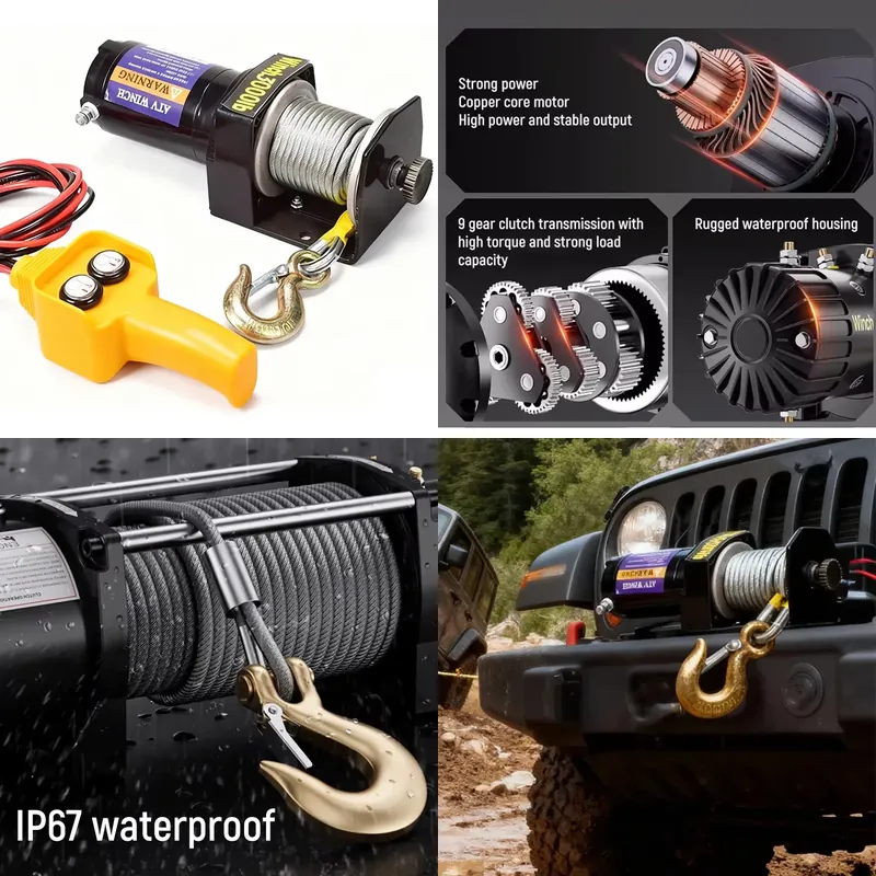 12V 24V Taşınabilir Elektrikli - Atv Winch 3000Lb incelemesi ve fiyatı