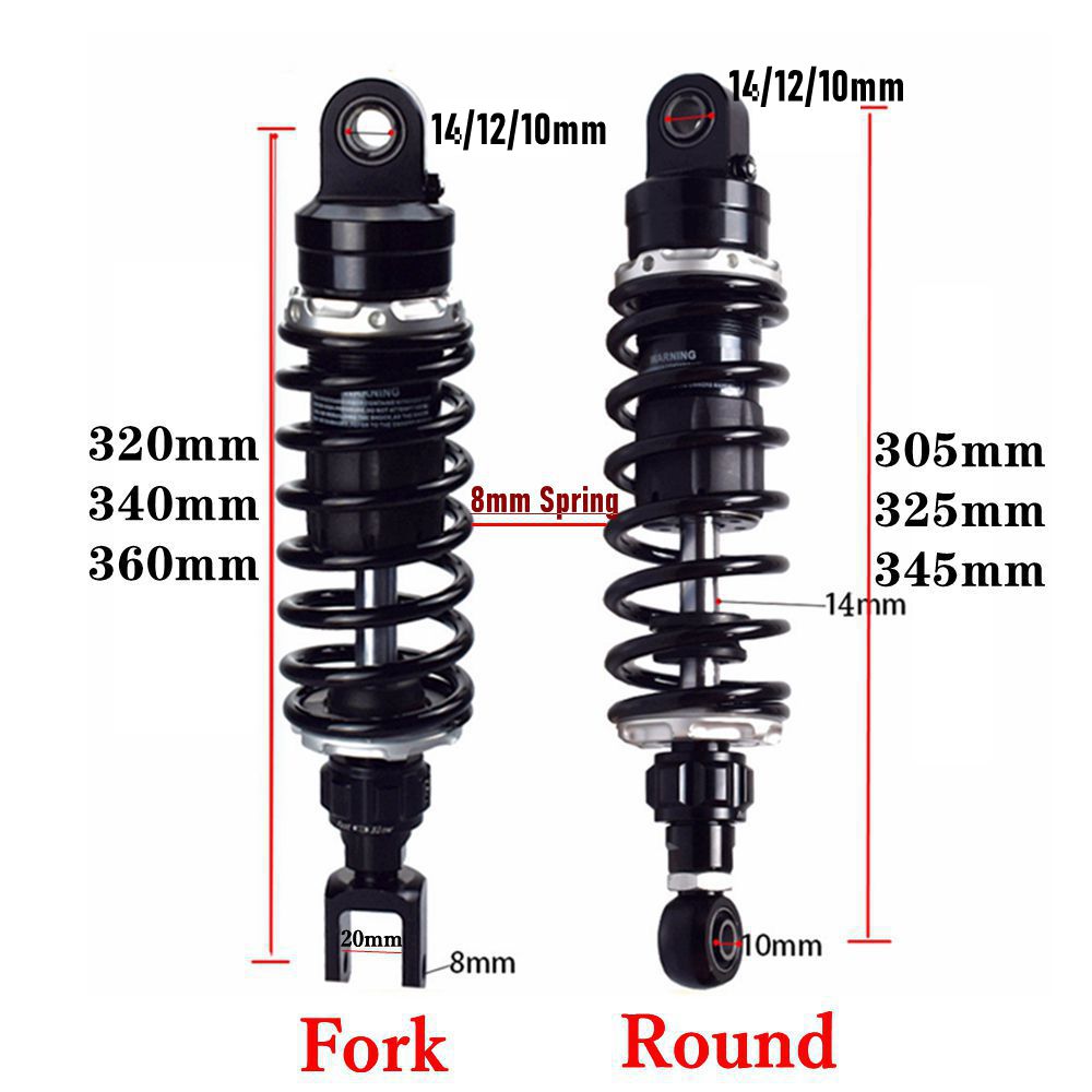 Evrensel 8mm Bahar 305/325/345 - Atv Suspension Shock Absorber incelemesi ve fiyatı